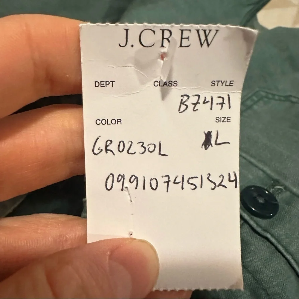 J. Crew torn along